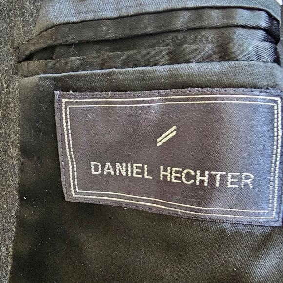 Daniel Hechter Cashmere Blend Double Breasted Coat Black Size 44 - Picture 5 of 9